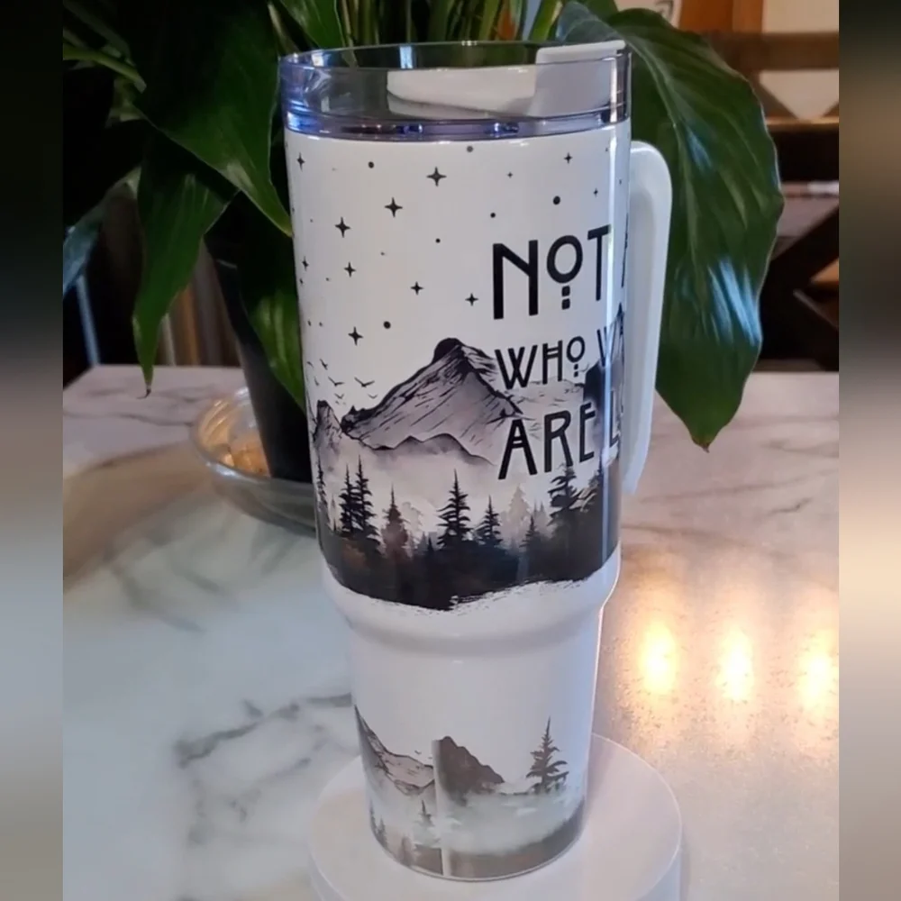 Not All Who Wander Are Lost 40oz Traveler Tumbler 💜sale